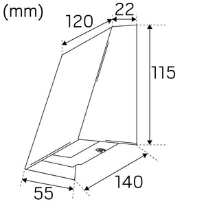 Seinävalaisin Hide-a-lite Edge Antrasiitti 3000K - KarelianStore