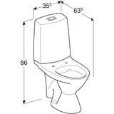 WC-istuin IDO Glow 63 ilman kiinnitysreikiä - KarelianStore