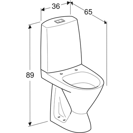 WC-istuin IDO Seven D 11 korkea - KarelianStore